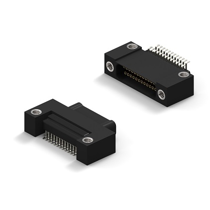 PCB Right Angle Dual SMT Plastic Shell (Style 28) Connectors